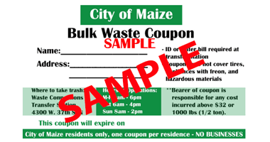Bulk Waste Coupons